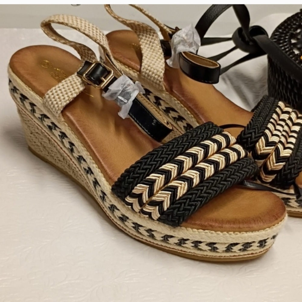 a new day Black Lace Slingback Heels